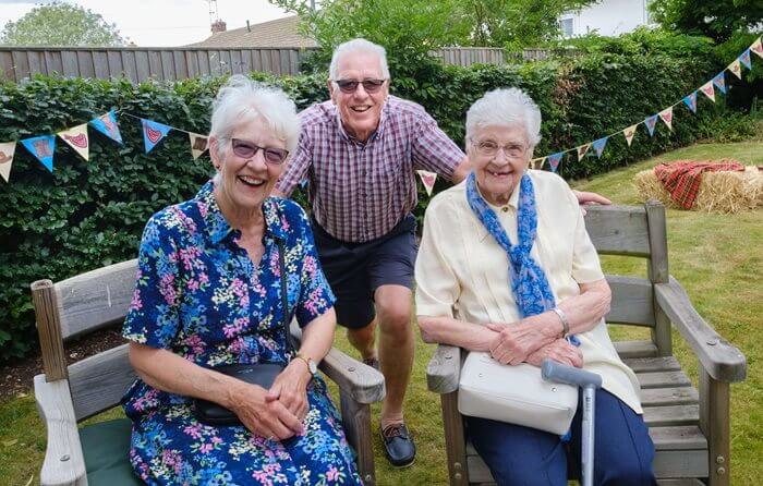 Residents at Snowdrop House enjoying the festival fun