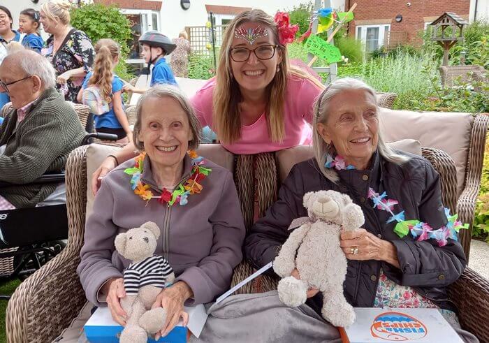 The team and residents at Lonsdale Mews enjoying the festival fun