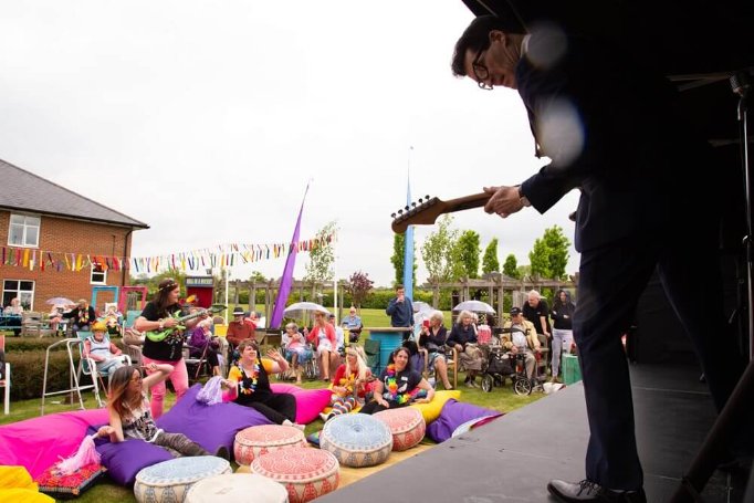 The team at Ambleside transformed the garden into 'Amblefest' for the residents to enjoy.