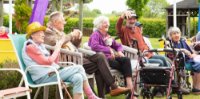 The team at Ambleside transformed the garden into 'Amblefest' for the residents to enjoy.