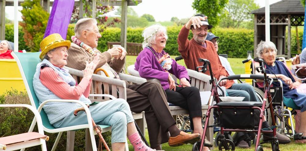 The team at Ambleside transformed the garden into 'Amblefest' for the residents to enjoy.