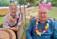 Residents at Blossomfield Grange enjoying the festival fun