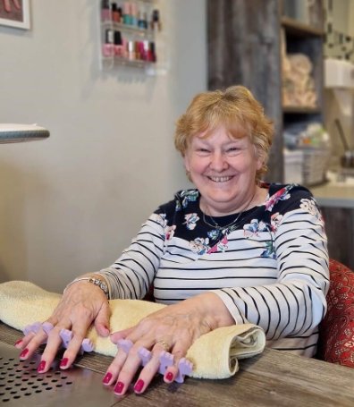 A Dashwood Manor resident having a pamper in the salon